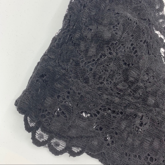 Free People Celine Lace Bralette Size XS Black Velvet - Picture 4 of 9